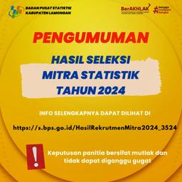 HASIL REKRUTMEN MITRA BPS KABUPATEN LAMONGAN 2024