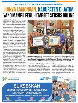 BPS Kab. Lamongan Memenuhi Target Sensus Penduduk 2020 Online